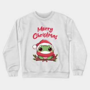 Merry Christmas Cute Frog Crewneck Sweatshirt